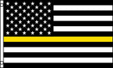 Wholesale AMERICAN THIN YELLOW LINE law enforcement  3 X 5 FLAG ( sold by the piece )